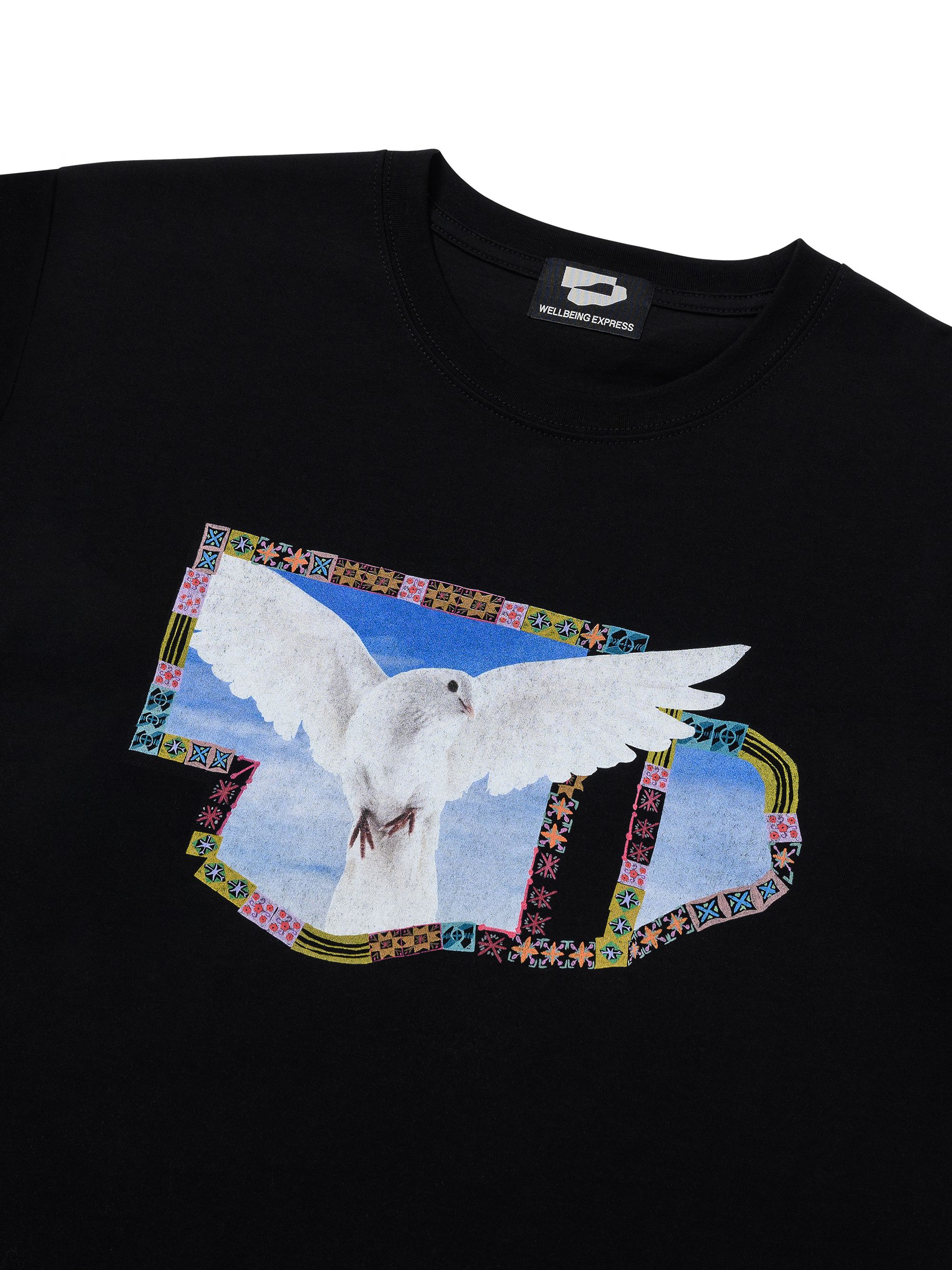 【WELLBEING EXPRESS】 Oversized Pigeon Half Sleeve / 追跡付 Oversized Pigeon Half Sleeve Black - 감도 깊은 취향 셀렉트샵