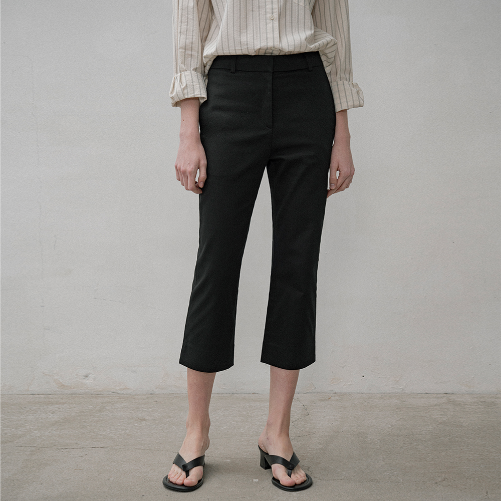 パンツ Siyazu SIPT7153 Comfort Line Capri Pants_Black Generic Coupon Discount Codes Flare Capri Pants for Women