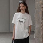SITP5191 아카이브 하운드 프린팅 반팔티_Ivory
