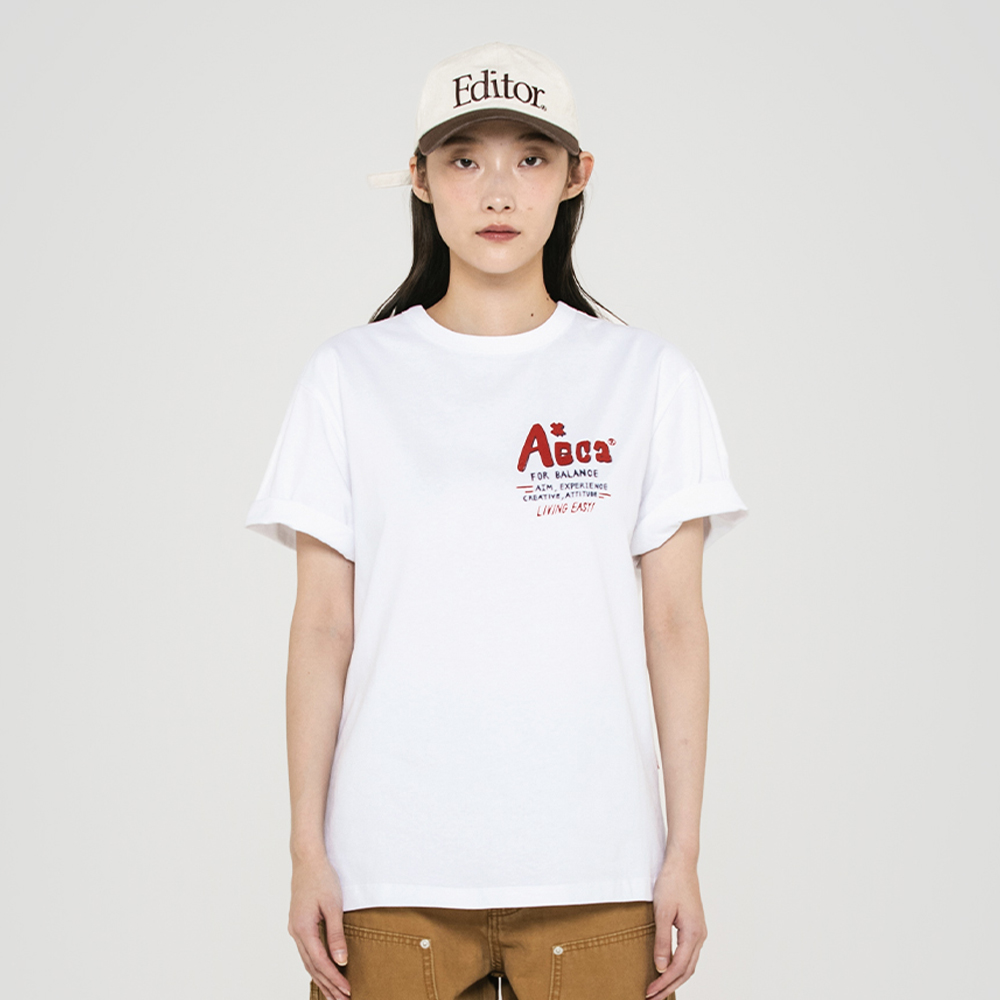 【韓国AECA WHITE エイカホワイト】LOVE HARD HALF SLEEVE-WHITE MUSINSA公式 | AECA WHITE LOVE HARD HALF SLEEVE-WHITE