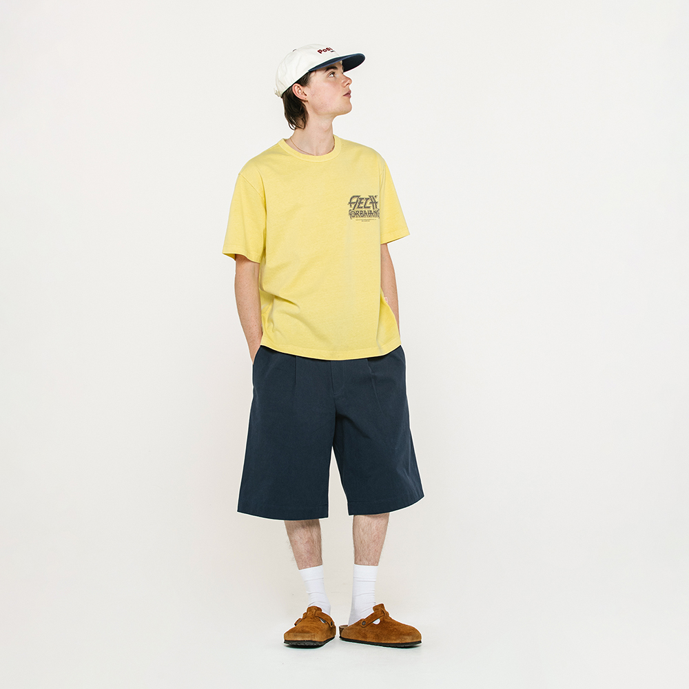 AECA☆ AECA BALANCE WAVE HALF SLEEVE-WASHED YELLOW 送料無料 BALANCE TOUR HALF SLEEVE-WASHED YELLOW - 감도 깊은 취향