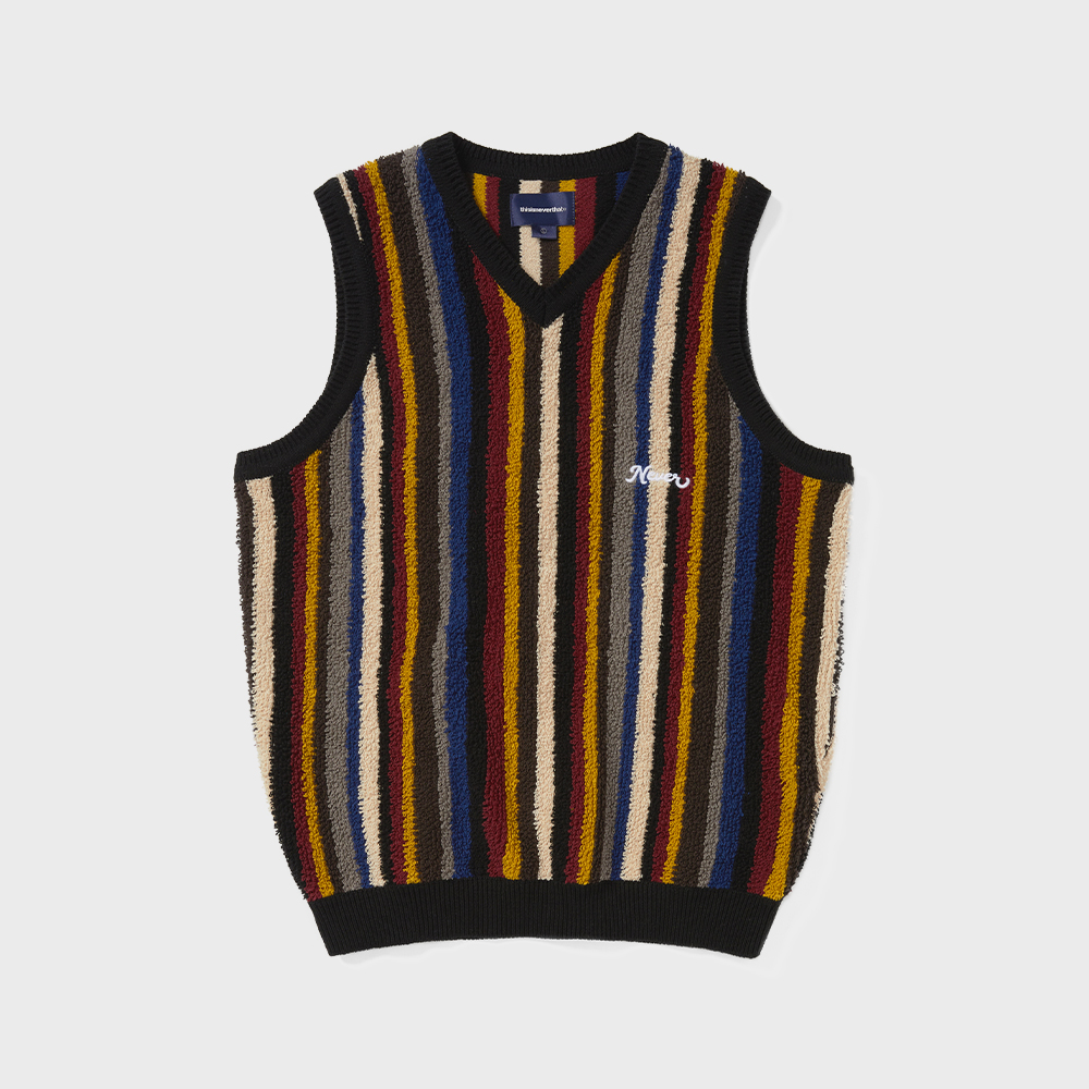 Stripe Knit Zip-Up Vest Navy - 감도 깊은 취향 셀렉트샵 29CM
