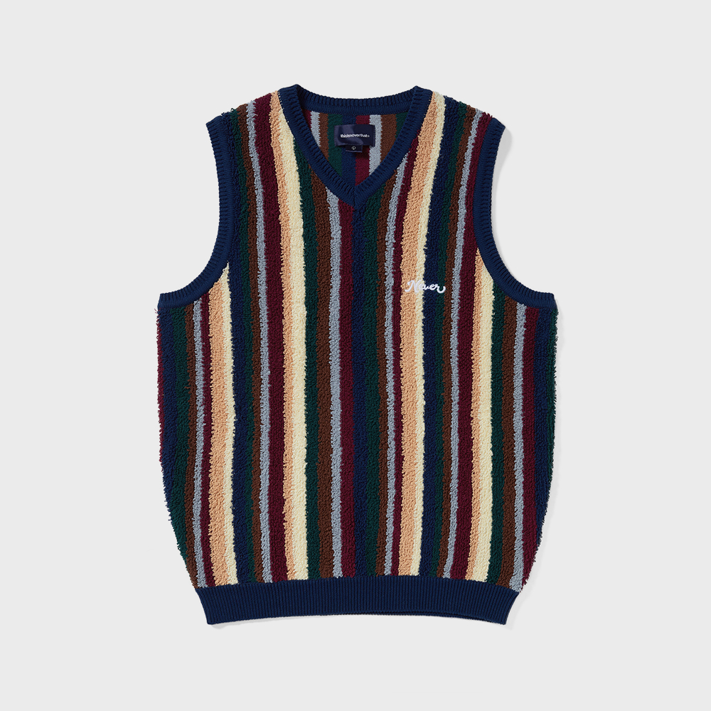 Stripe Knit Zip-Up Vest Black - 감도 깊은 취향 셀렉트샵 29CM