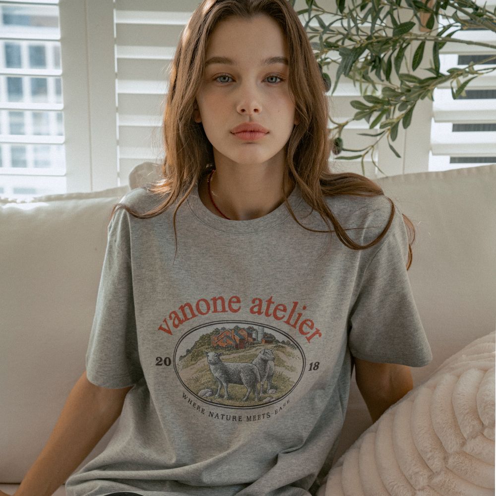 A3510 Nature heritage 티셔츠_Melange gray