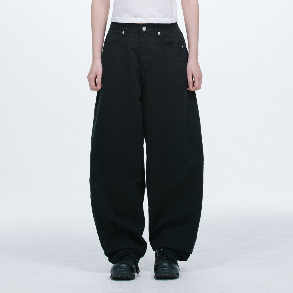 Leopard Curved Balloon Fit Denim Pants [ Multi ] - 감도 깊은