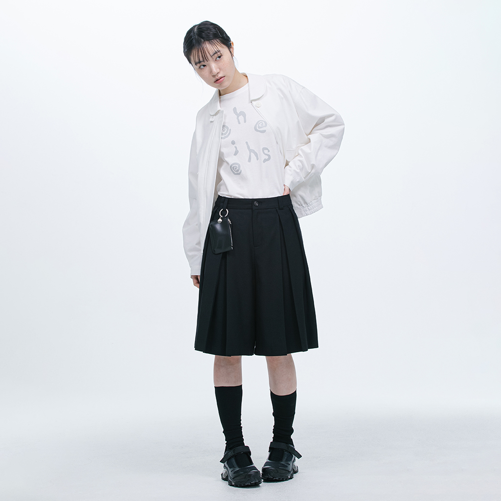 PLEATS SKIRT MIDI PANTS, BLACK - 감도 깊은 취향 셀렉트샵 29CM