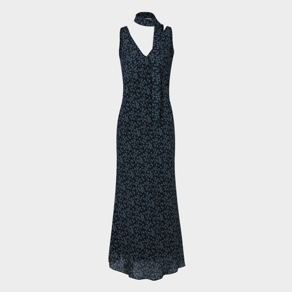 【LOULOUSEOUL】Sunday Floral Slim Dress (Scarf Set / Pink) LOULOUSEOUL Sunday Floral Slim Dress / Scarf Set - Lavender