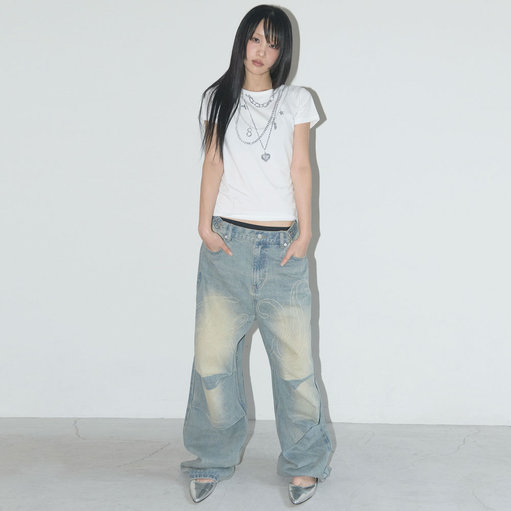 [NF]25SS●ANGEL VINTAGE WASHING PINTUCK PANTS Angel Vintage Washing Pintuck Pants (Ivory) F25QD891 - FANCY