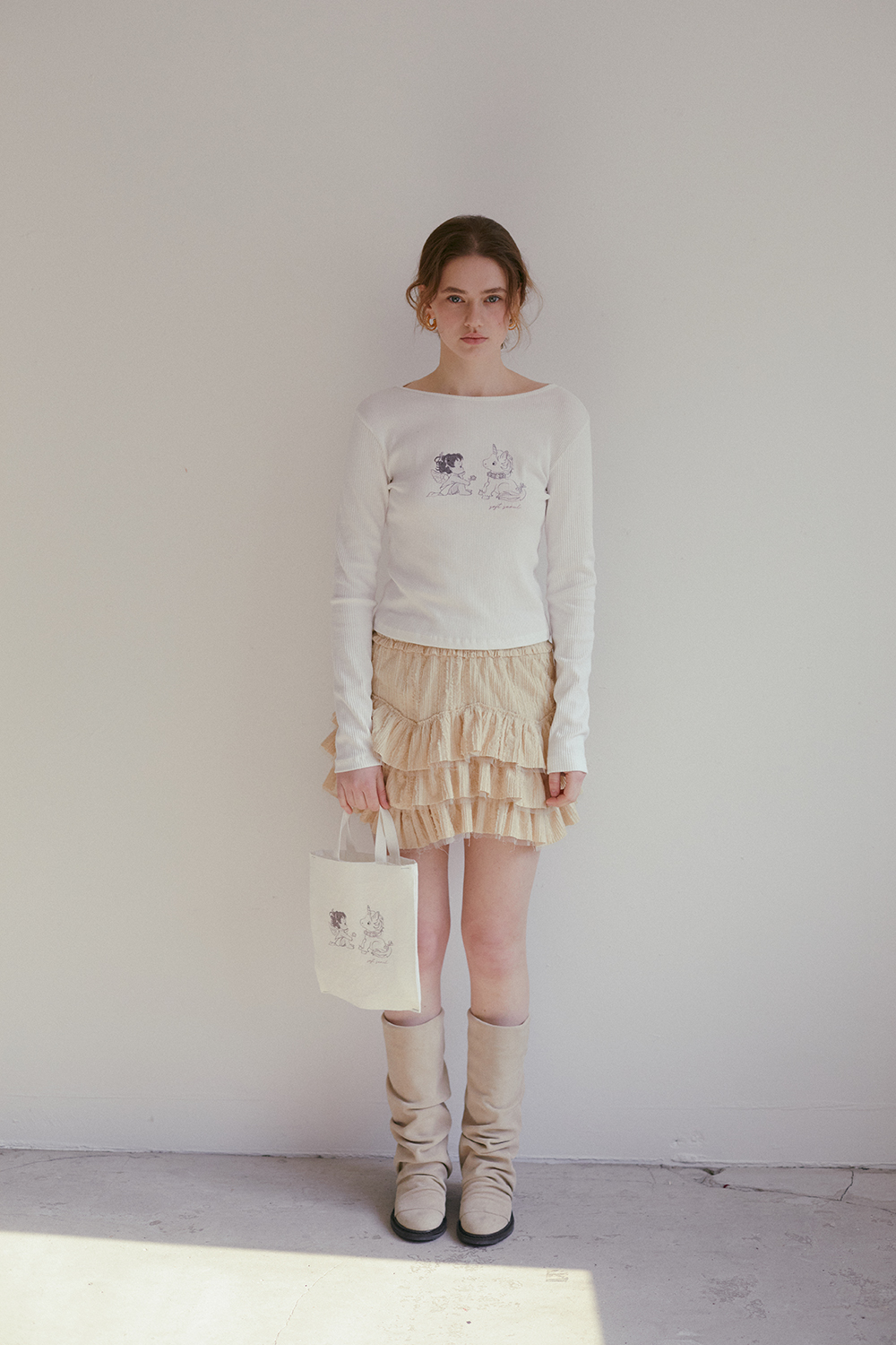 ＊韓国＊［VINVLE］Cancan Frill Skirt Banding Pants 2color PK Cancan Mini Skirt Pants (3color) - SHOPPERLAND | 60