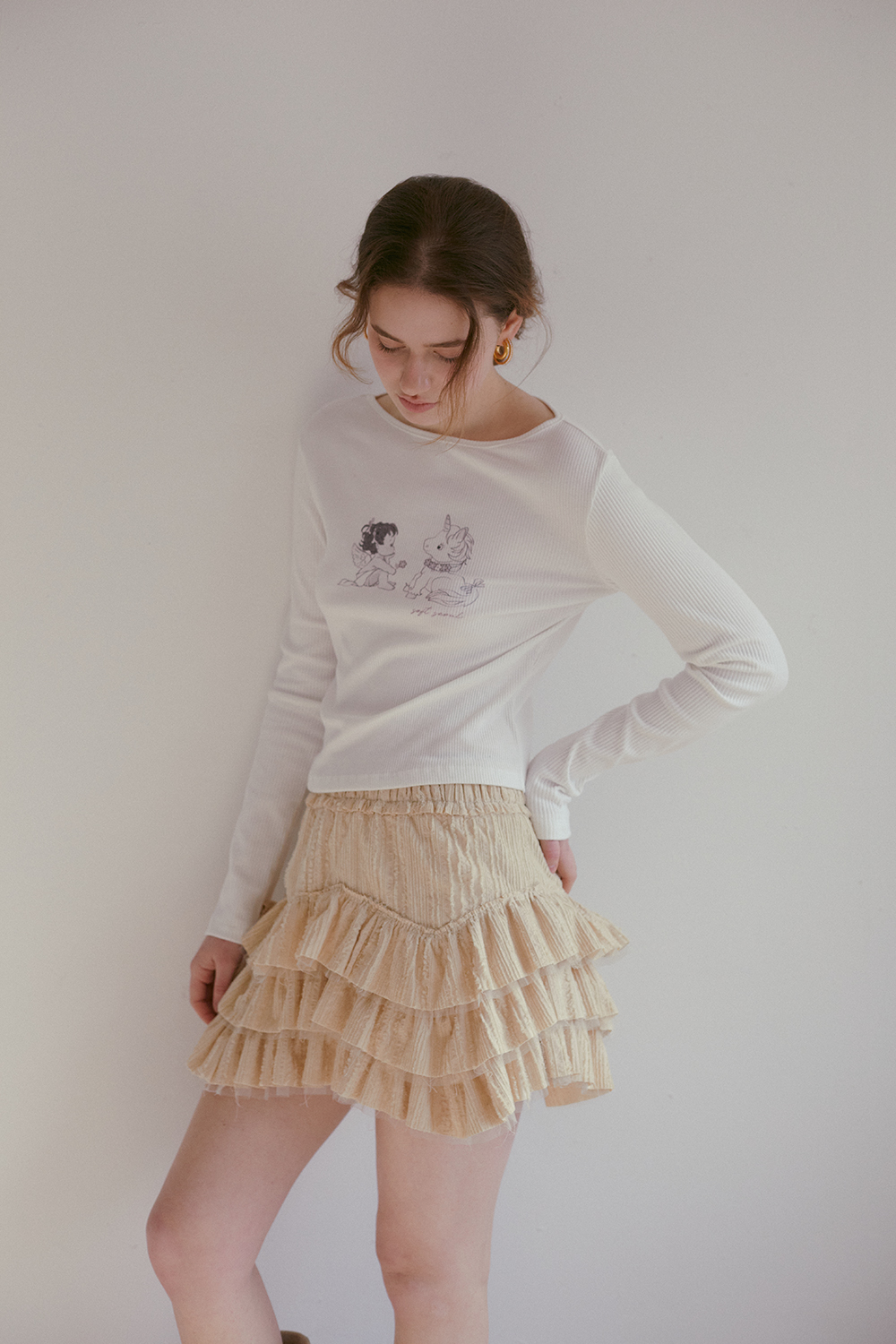 ＊韓国＊［VINVLE］Cancan Frill Skirt Banding Pants 2color PK Cancan Mini Skirt Pants (3color) - SHOPPERLAND | 60