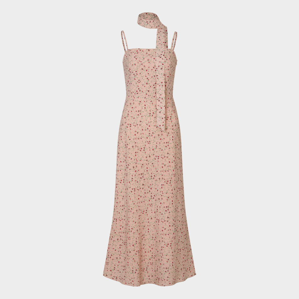 ワンピース Love Letter Slim Dress Scarf Set Pink 2차] Love Letter Slim Dress (Scarf Set / Pink) - 감도 깊은