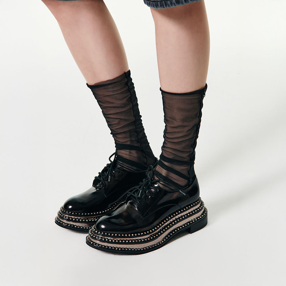 ファッション雑貨・小物その他 +DEINET+ POINT KINT SLIT LEG WARMER IN BLACK KDCXB4S33110600 POINT KINT SLIT LEG WARMER IN IVORY - 감도 깊은 취향 셀렉트