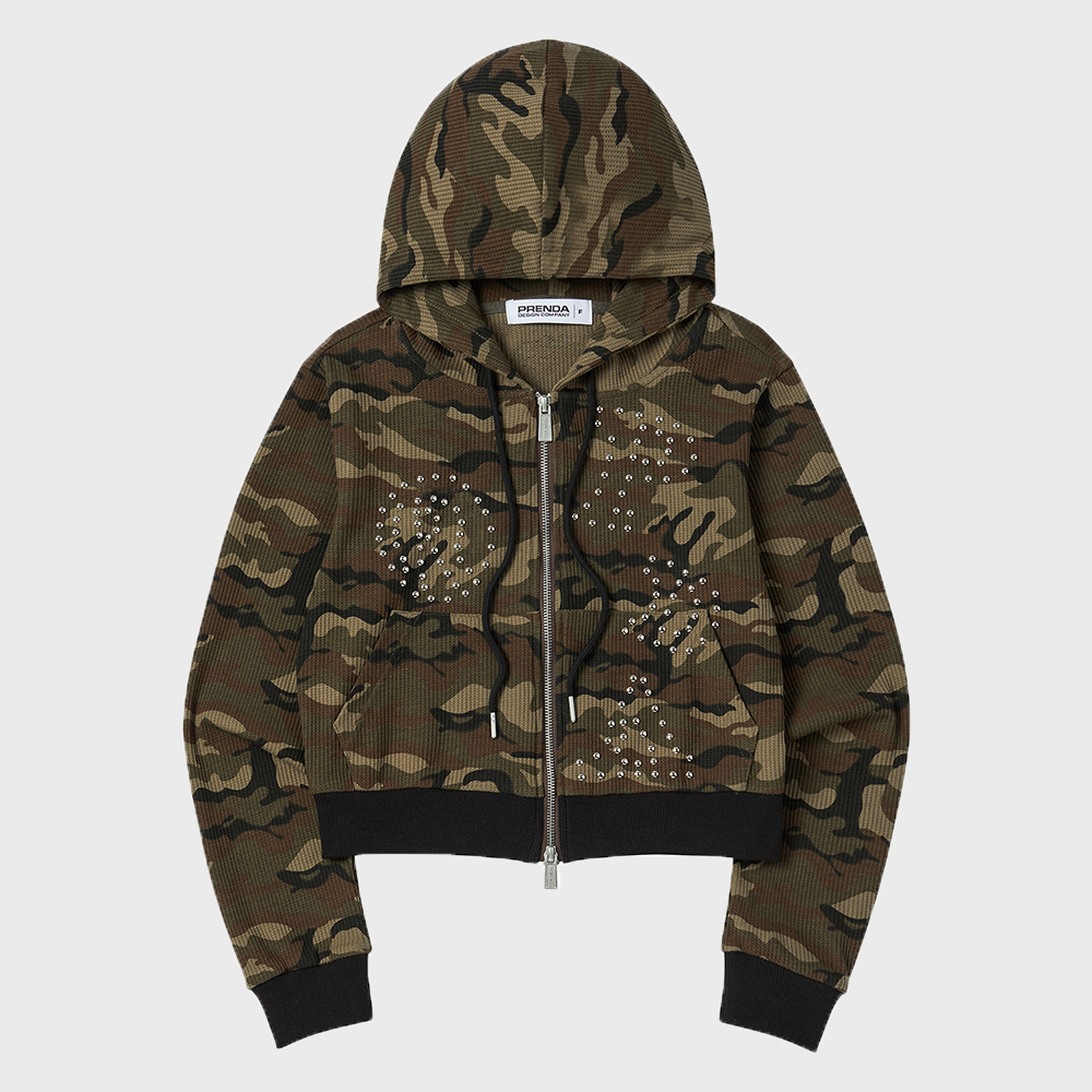 トップス WEB LOGO CROP HOOD ZIP UP [CAMO BEIGE] WEB LOGO CROP HOOD ZIP UP [CAMO BEIGE] - 감도 깊은 취향