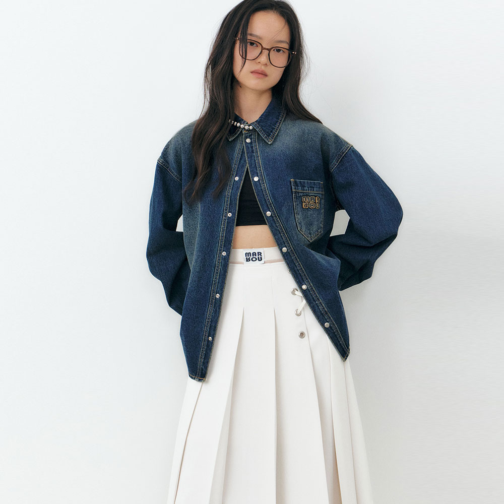 ★ MARRON EDITION★  25 Spring_ Cream Eyelet Pleated Skirt 25 Spring_ Cream Eyelet Pleated Skirt - 감도 깊은 취향