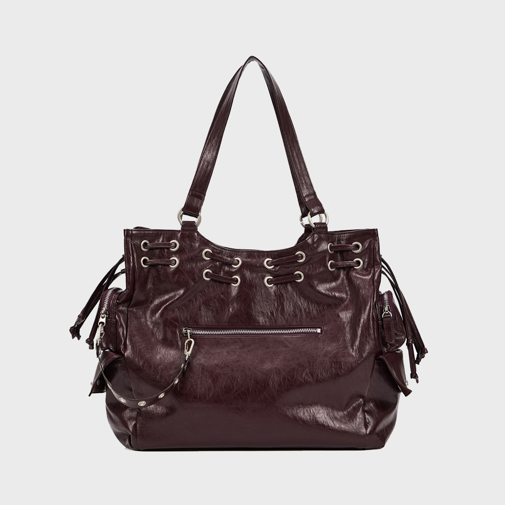 DEINET NEW STUD STRING BIG BAG IN BLACK - 감도 깊은 취향