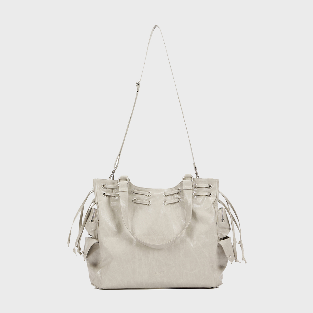 DEINET NEW STUD STRING BIG BAG IN ASH BEIGE - 감도 깊은 취향