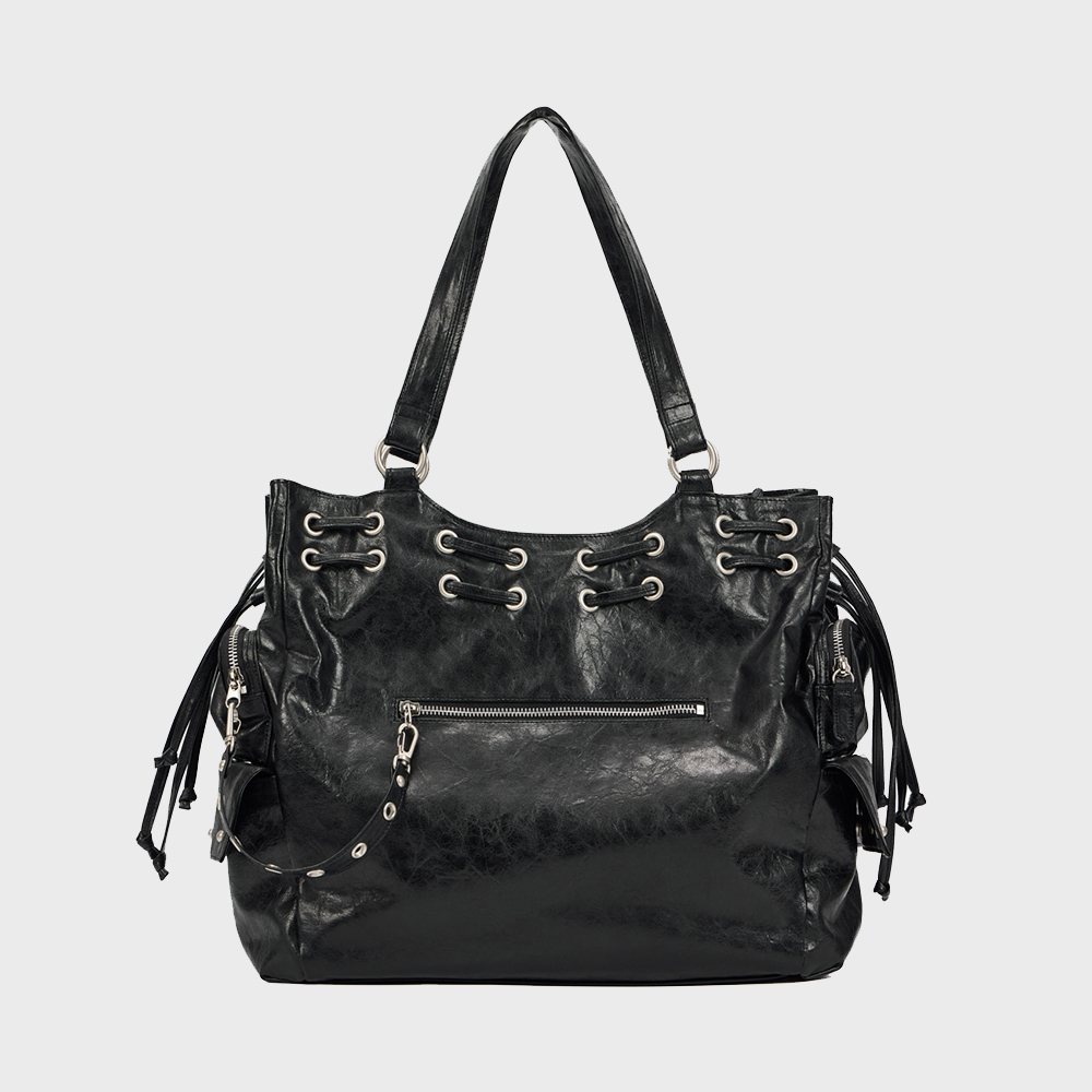 DEINET NEW STUD STRING BIG BAG IN BURGUNDY - 감도 깊은 취향