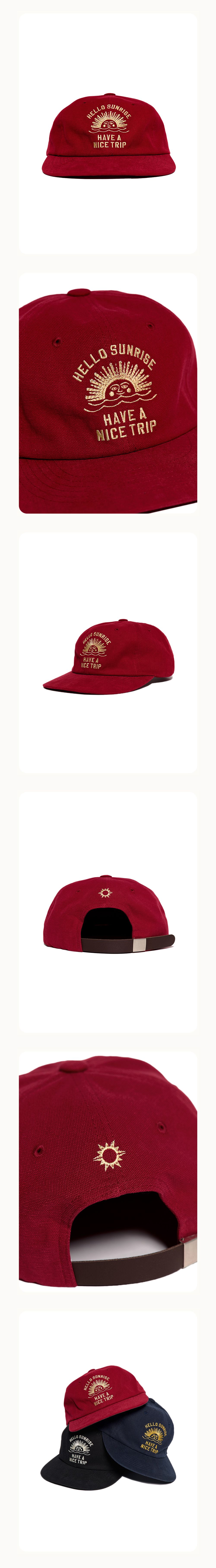 HELLO■HS VTG Arch Logo Relaxed Fit Cap_Red ■送料込 HS VTG Arch Logo Relaxed Fit Cap_Red - Hello Sunrise