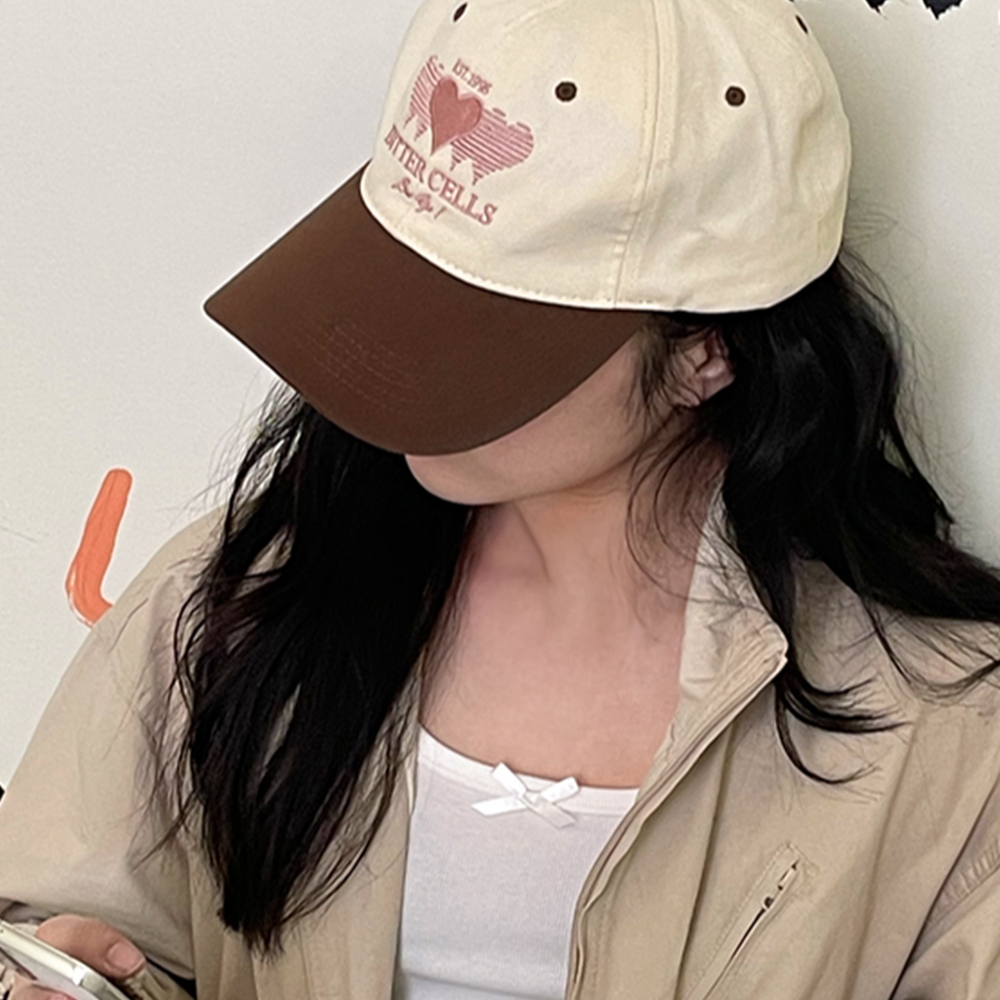 ★2025SS新作★BITTER CELLS★Kitsch Heart Cap MUSINSA | BITTERCELLS Kitsch Heart Cap-Brown