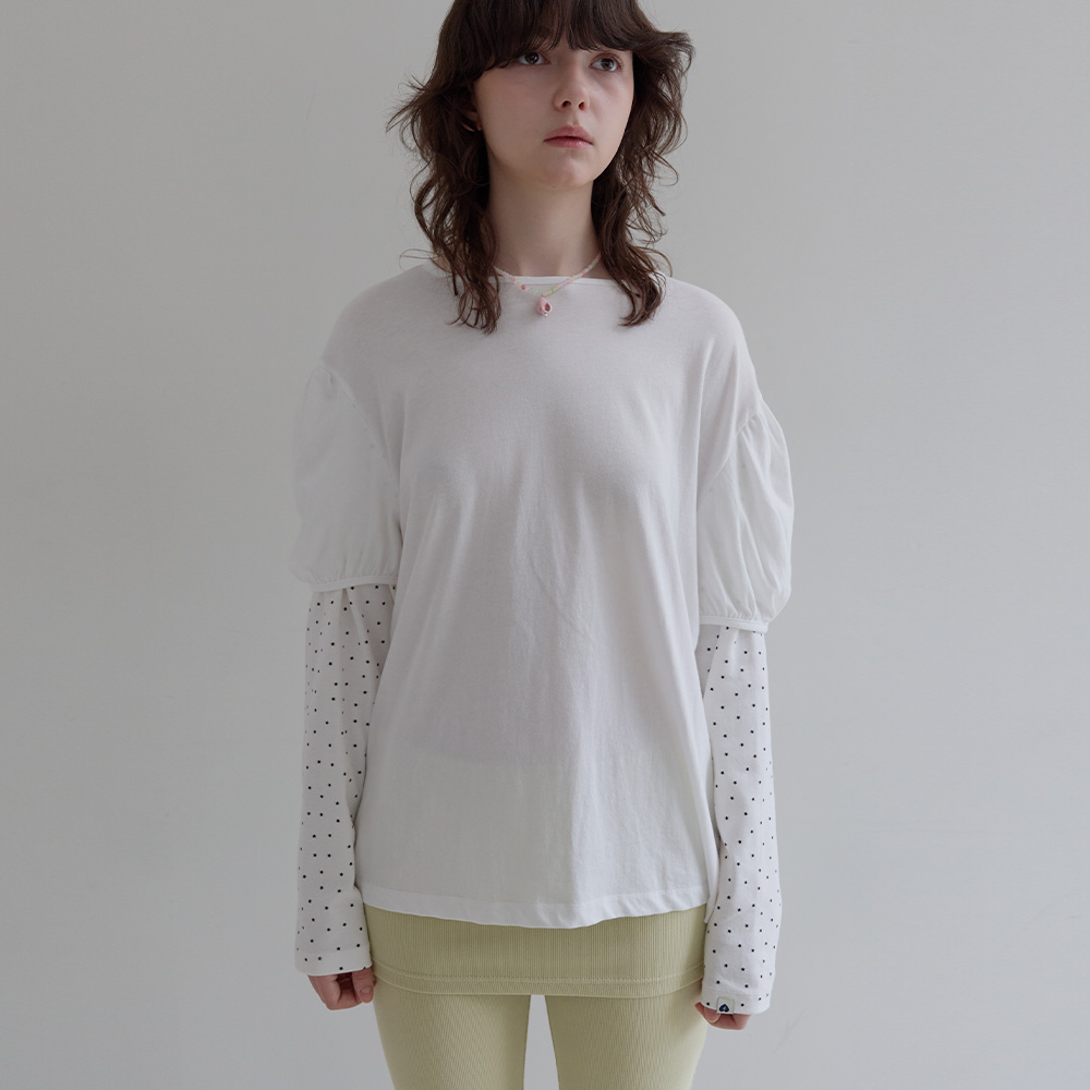MULTI FRILL TORCHON SHORT SLEEVE T SHIRT IVORY - 감도 깊은