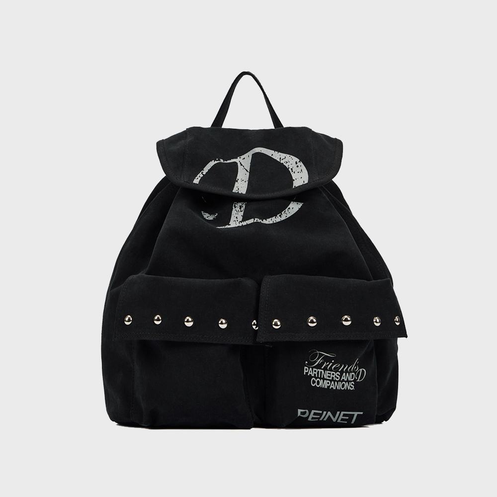 国内発送 DEINET☆D & Friends スタッドポケット バックパック D & FRIENDS STUD POCKET BACKPACK IN BLACK - 감도 깊은 취향