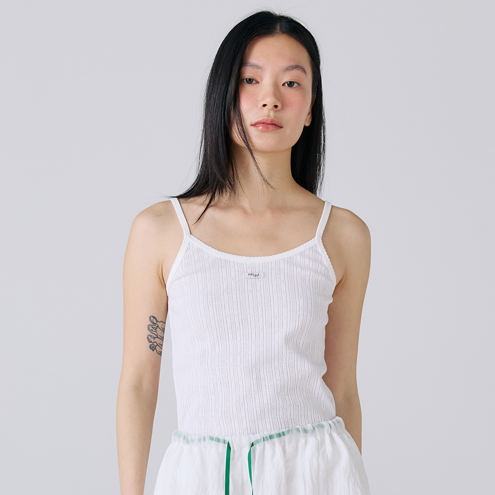 ★ LMC★ WM LACE BASIC SLEEVELESS TOP heather gray 0LM45SSV WM LACE BASIC SLEEVELESS TOP heather gray - LMC | 엘엠씨