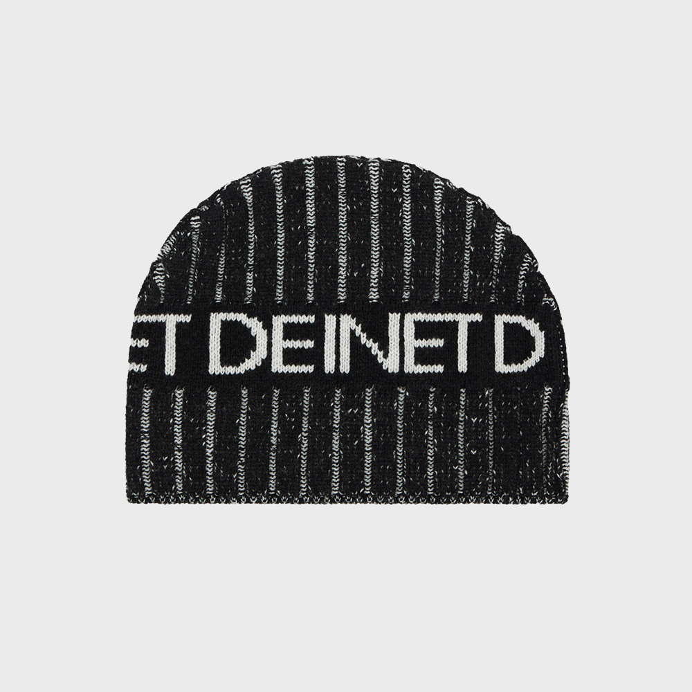 DEINET LOGO KNIT BEANIE IN BLACK - 감도 깊은 취향 셀렉트샵 29CM