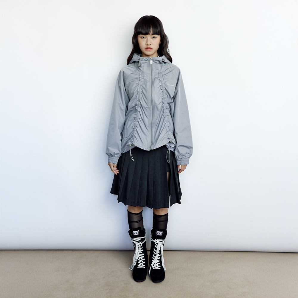 [ROUGHNECK] SHIRRING WIND BREAKER /追跡付 SHIRRING WIND BREAKER GRAY - 감도 깊은 취향 셀렉트샵 29CM