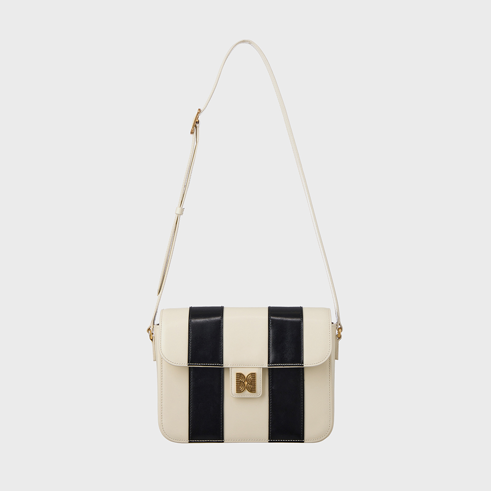 HOLLY Stripe Drawstring Backpack - Cream - 감도 깊은 취향