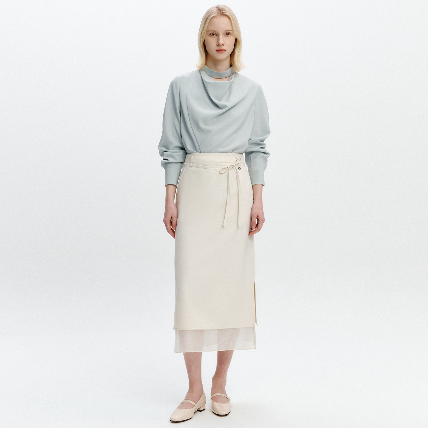● WOOALONG ● See-through long wrap skirt 561819_maison_close_col_juin_5