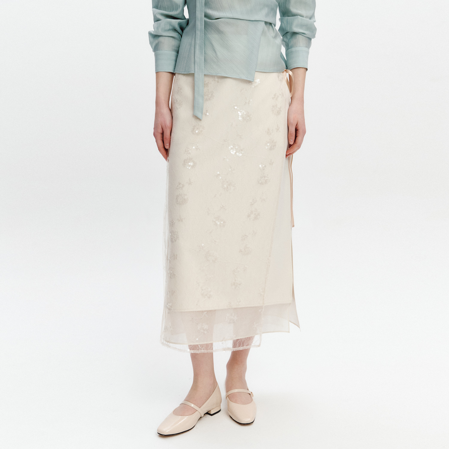 ● WOOALONG ● See-through long wrap skirt See-through long wrap skirt - BLACK - 감도 깊은 취향 셀렉트