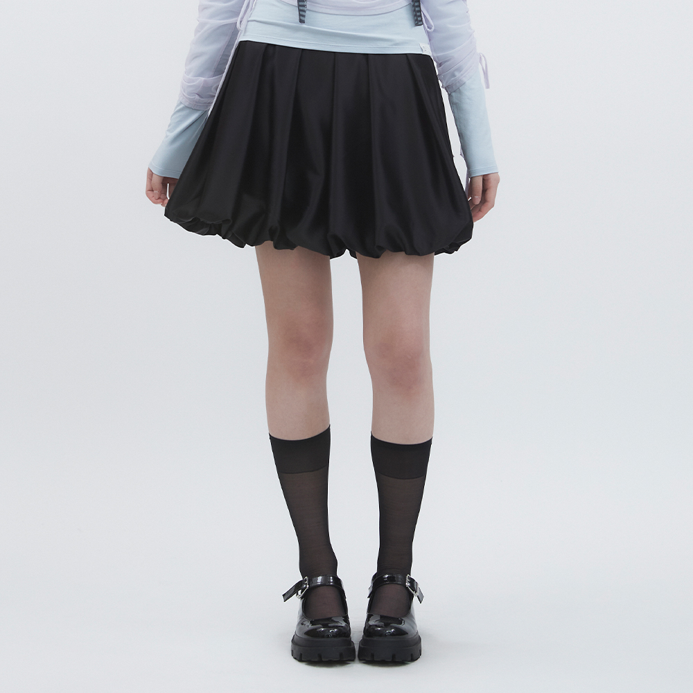 SATIN BALLOON SKIRT [BLACK] - 감도 깊은 취향 셀렉트샵 29CM
