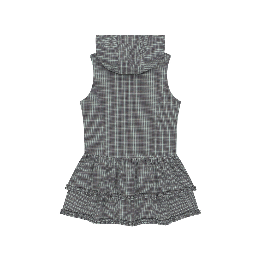 【TUOMIO】CHECK MINI HOODED DRESS ★韓国人気★追跡付 TUOMIO】CHECK MINI HOODED DRESS ☆韓国人気☆追跡付