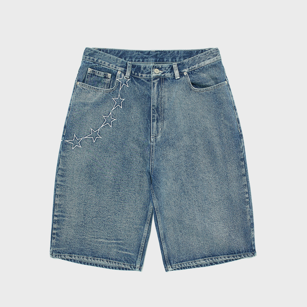 BACK POCKET POINT DENIM SHORTS IN BLUE - 감도 깊은 취향