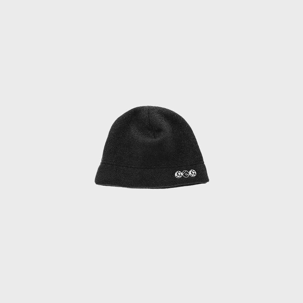 APPLIQUE SPIRAL LOGO BEANIE [BLACK] - 감도 깊은 취향 셀렉트