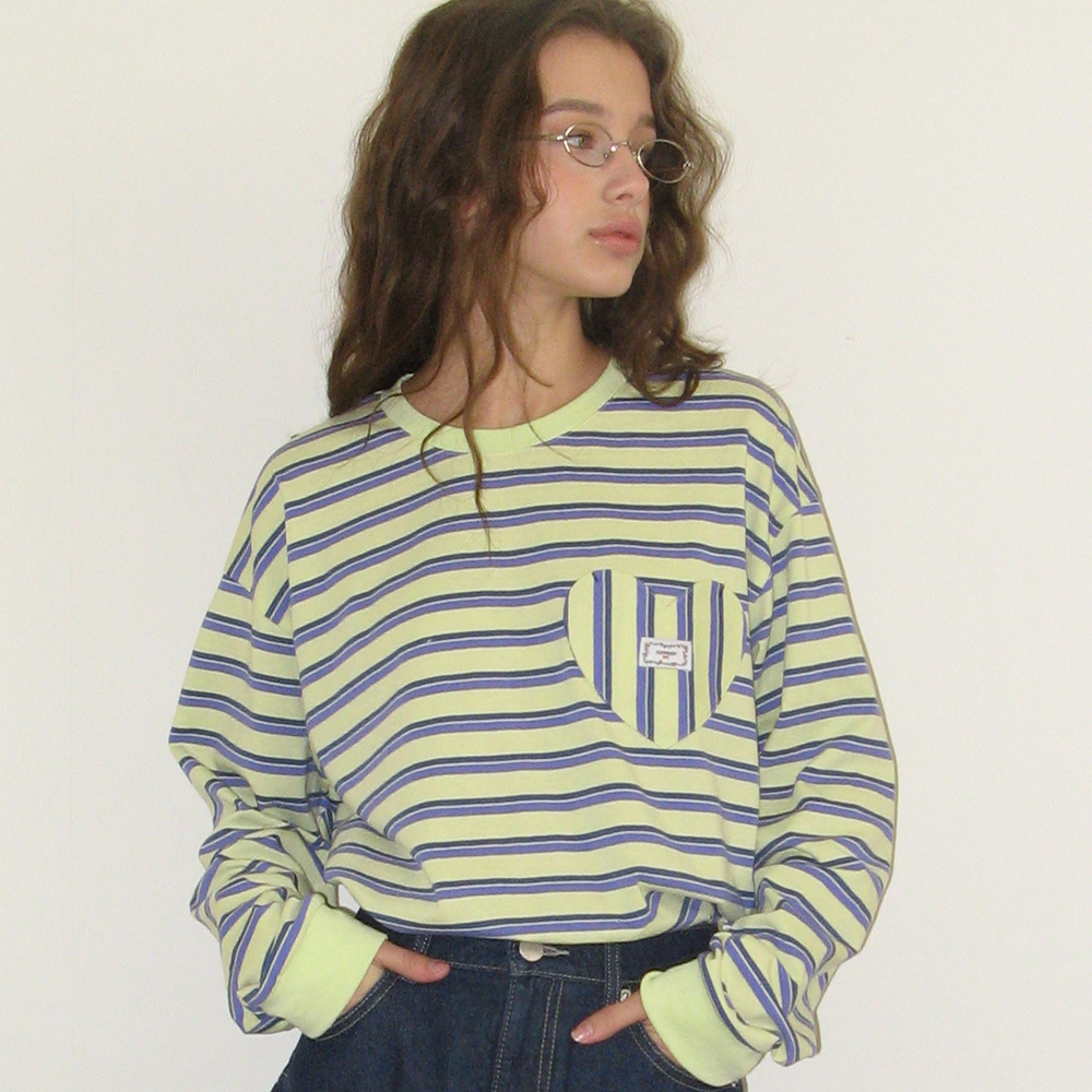 [RONRON] MULTI STRIPE LONG SLEEVE ★新作・24AW★人気★韓国★ MULTI STRIPE LONG SLEEVE IVORY - RONRON 론론