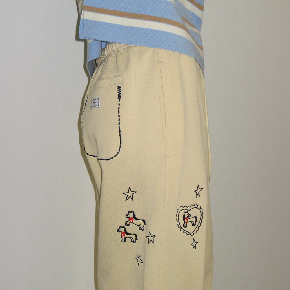 ★RONRON★COTTON EYELET SCALLOP PENDANT DROP BANDING PANTS COTTON EYELET SCALLOP PENDANT DROP BANDING PANTS WHITE