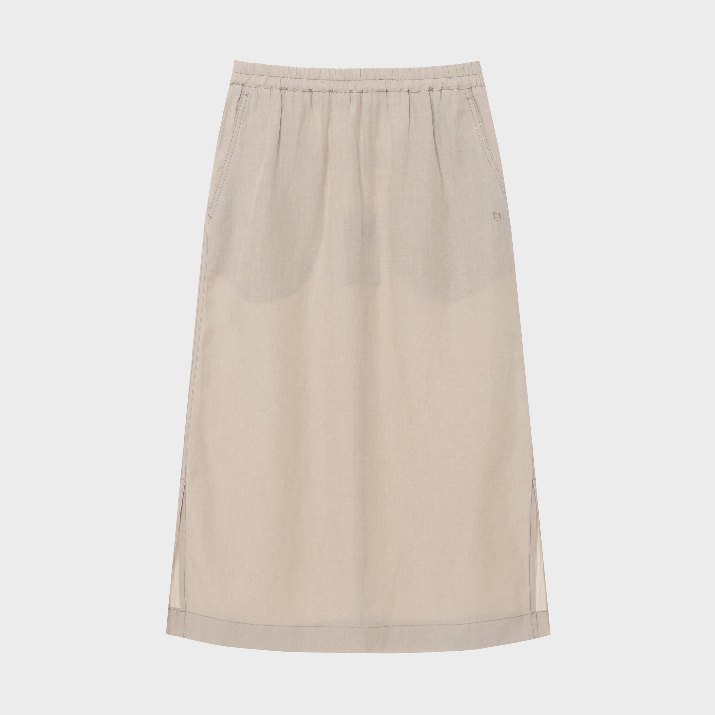 スカート [NICEGHOSTCLUB]SIDE ZIP MAXI SKIRT_WHITE(NG2DMUW300A) SIDE ZIP MAXI SKIRT_WHITE(NG2DMUW300A) - 감도 깊은 취향