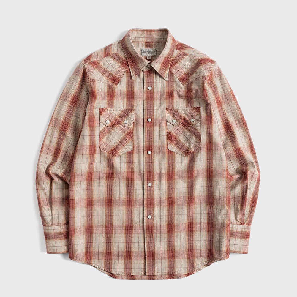 シャツ HUECLOSET Western Check Shirt SE100 Canova Swiss Sartoriale Check Shirt