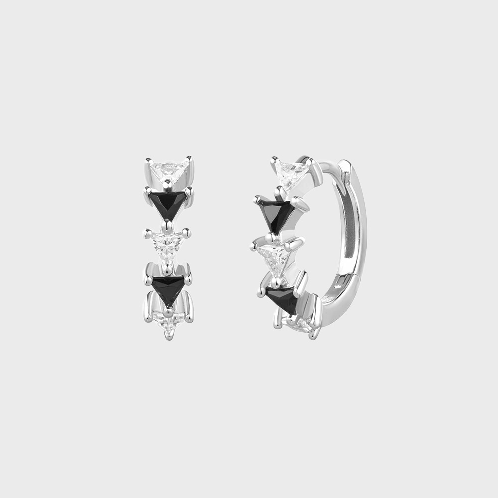 NO.557 [SILVER] STAR CUBIC SPRING EARCUFF - 감도 깊은 취향
