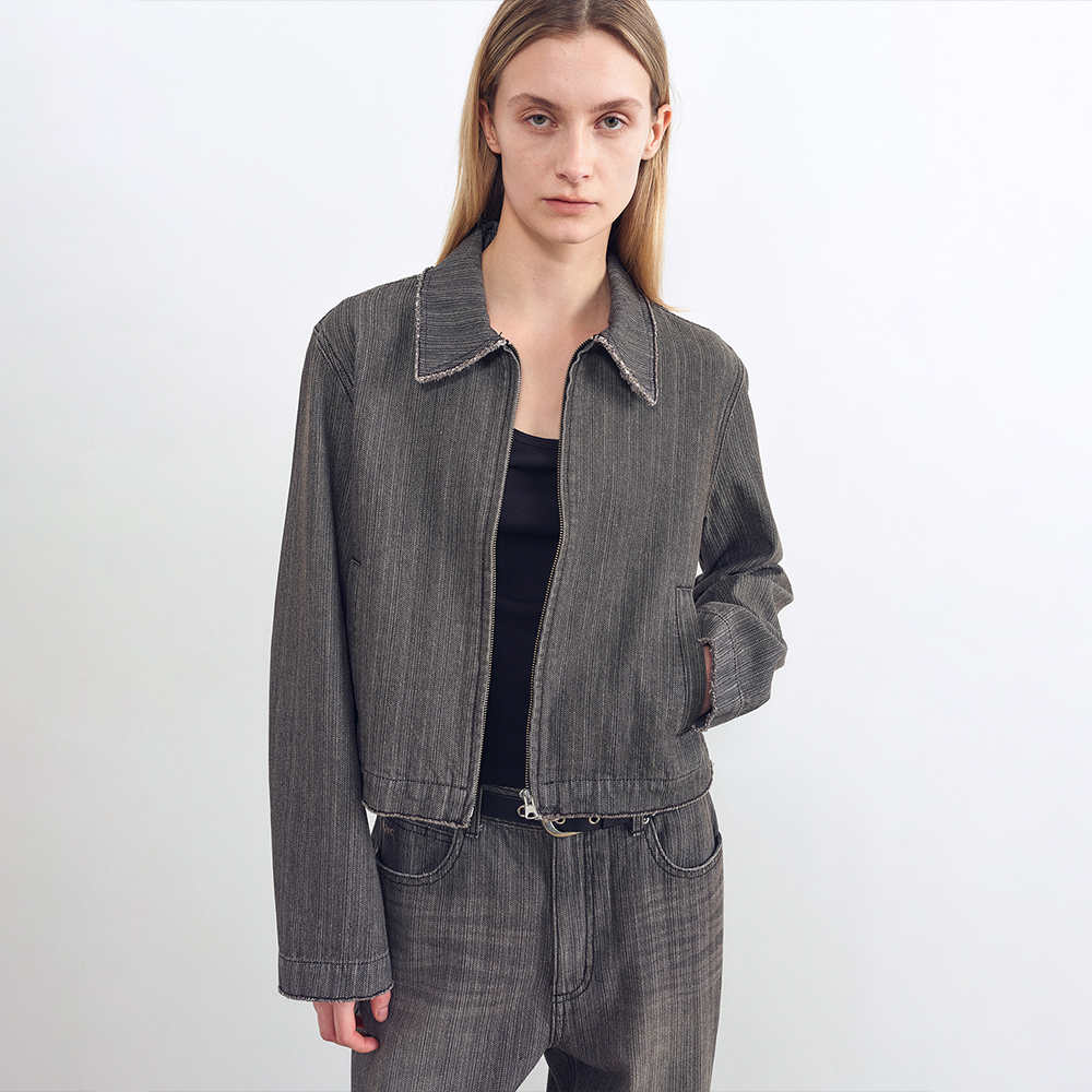RIBBED PANEL BIKER JACKET (BLACK) - 감도 깊은 취향 셀렉트샵 29CM