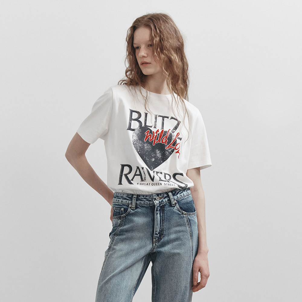 ●RAIVE● Blitz Ravers Graphic T-shirt VW5SE522_3color Blitz Ravers Graphic T-shirt VW5SE522_3color - 감도 깊은