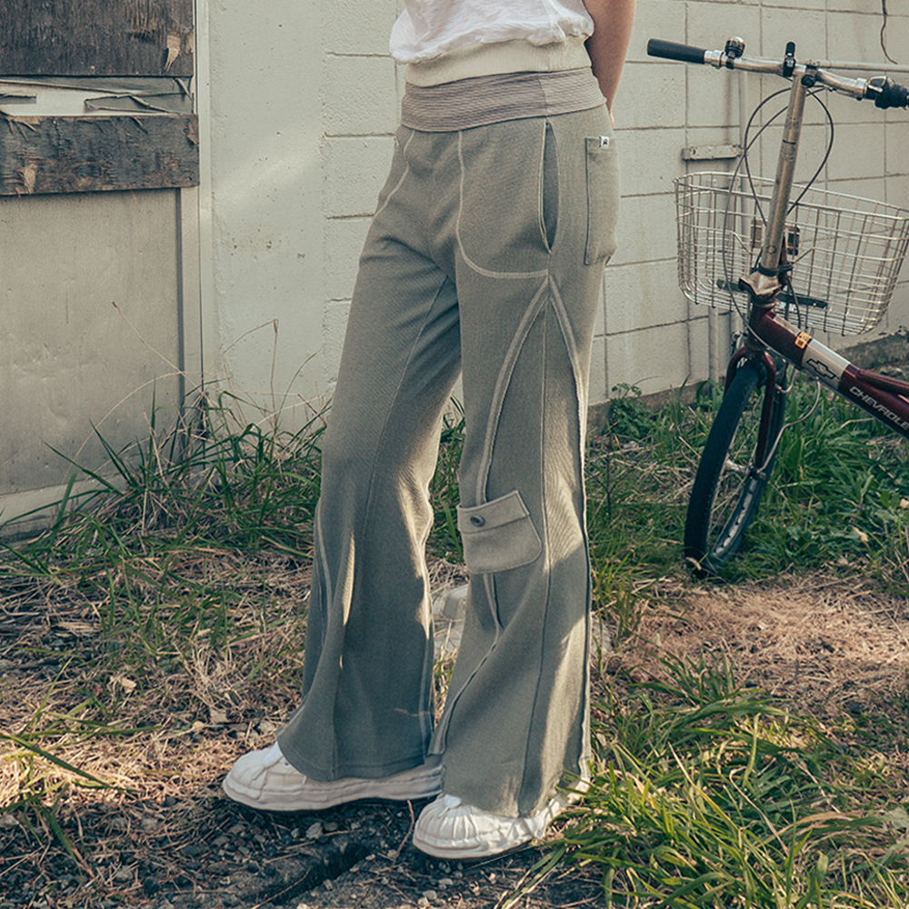 RR LOGO STITCH HEAVYWEIGHT PANTS (YELLOWISH GREEN) - 감도