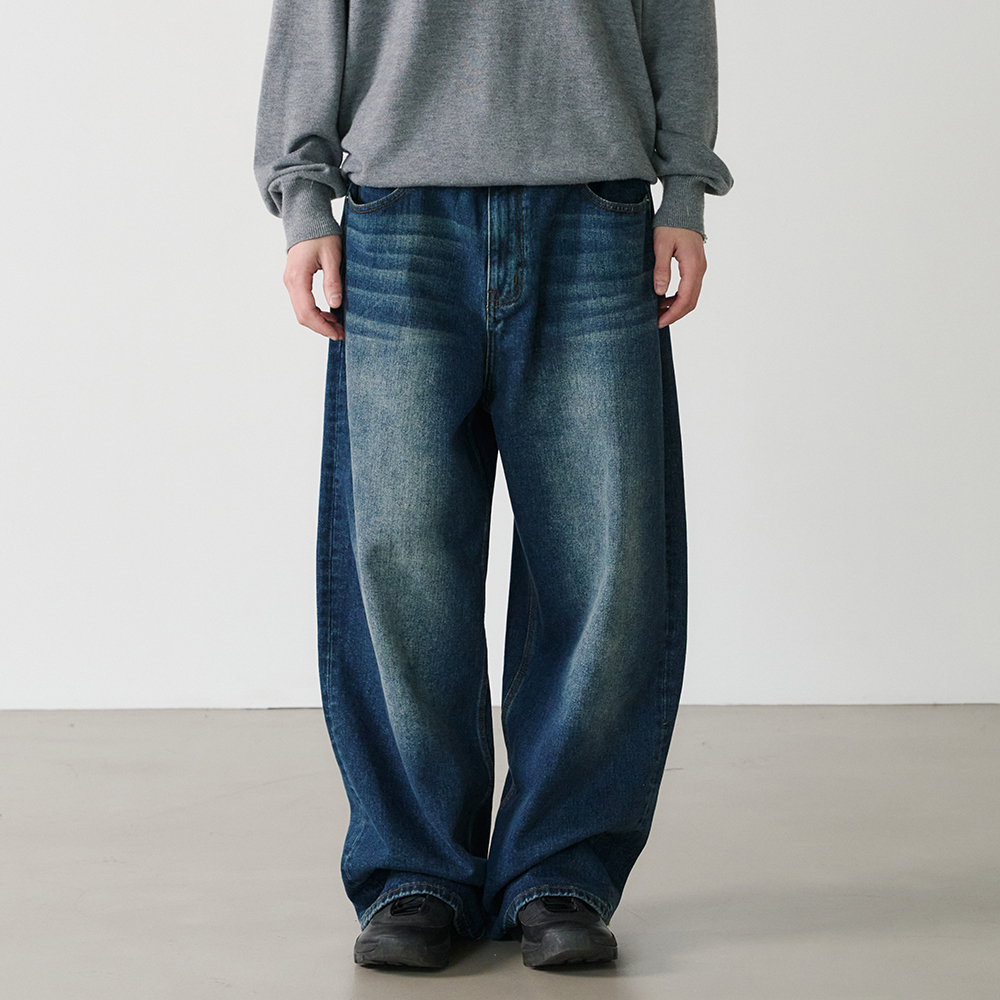 curved denim pants (blue) - 감도 깊은 취향 셀렉트샵 29CM