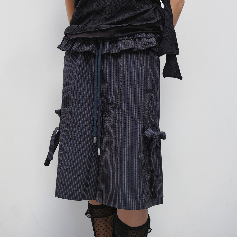 Textured Ruffled Comfy Pants [Gray] - 감도 깊은 취향 셀렉트