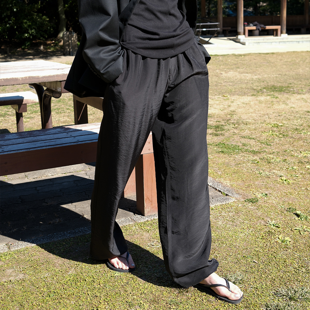 Gimmetheyoung ♥ G_CHIFFON LACE BALLOON PANTS/追跡付 G_CHIFFON LACE BALLOON PANTS / BLACK - 감도 깊은 취향 셀렉트