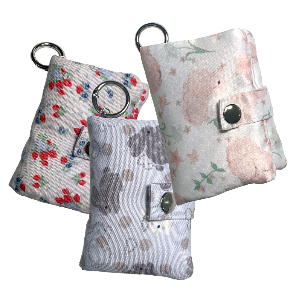 【JOSEPH&STACEY】Lucky Knit Card Wallet Chain Leopard Kitty Lucky Knit Card Wallet With Chain Leopard Hello Kitty Tan