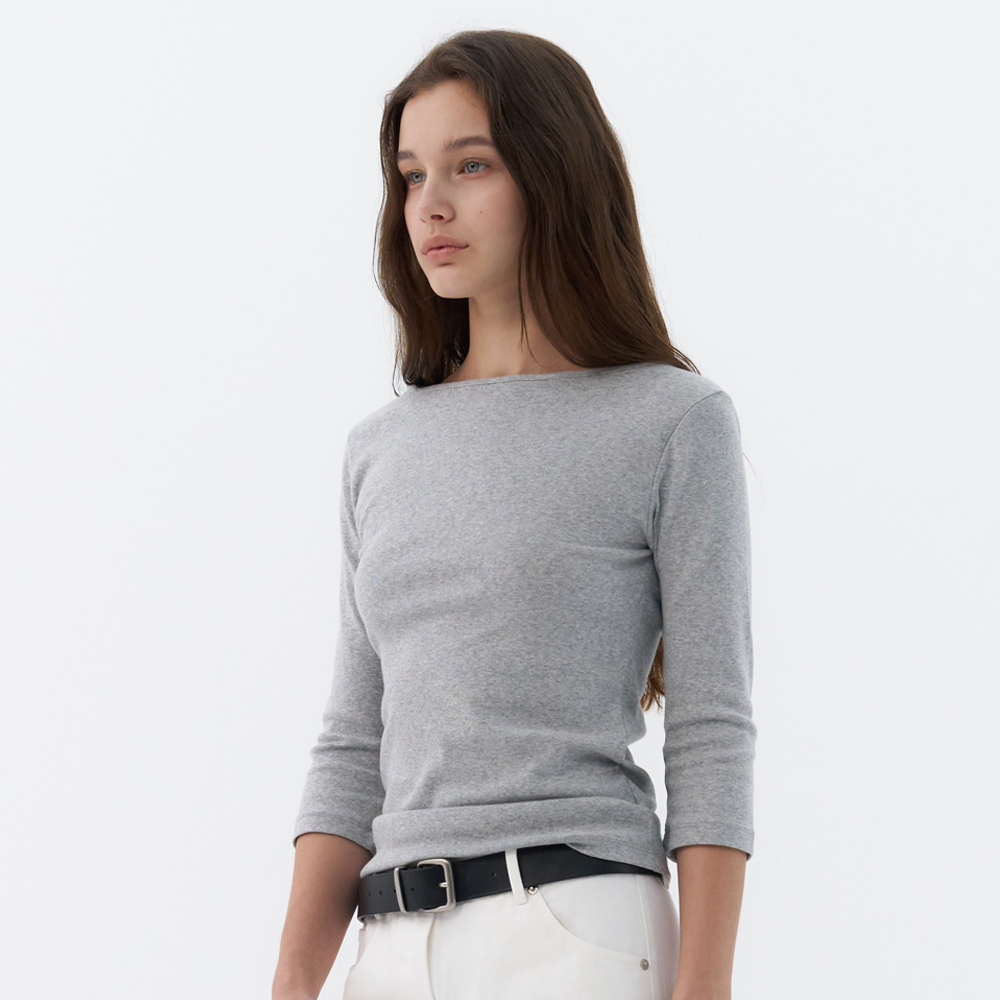 Tシャツ・カットソー AECA WHITE MORNING CAFE LONG SLEEVELIGHT GREY MORNING CAFE LONG SLEEVE-LIGHT GREY - 감도 깊은 취향 셀렉트