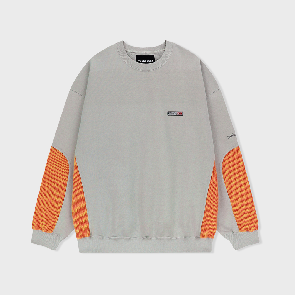 スウェット・トレーナー YESEYESEE YES Waffle Sweatshirt Charcoal YS251TSWCW01CHA Y.E.S Waffle Sweatshirt Charcoal - 감도 깊은 취향 셀렉트샵 29CM