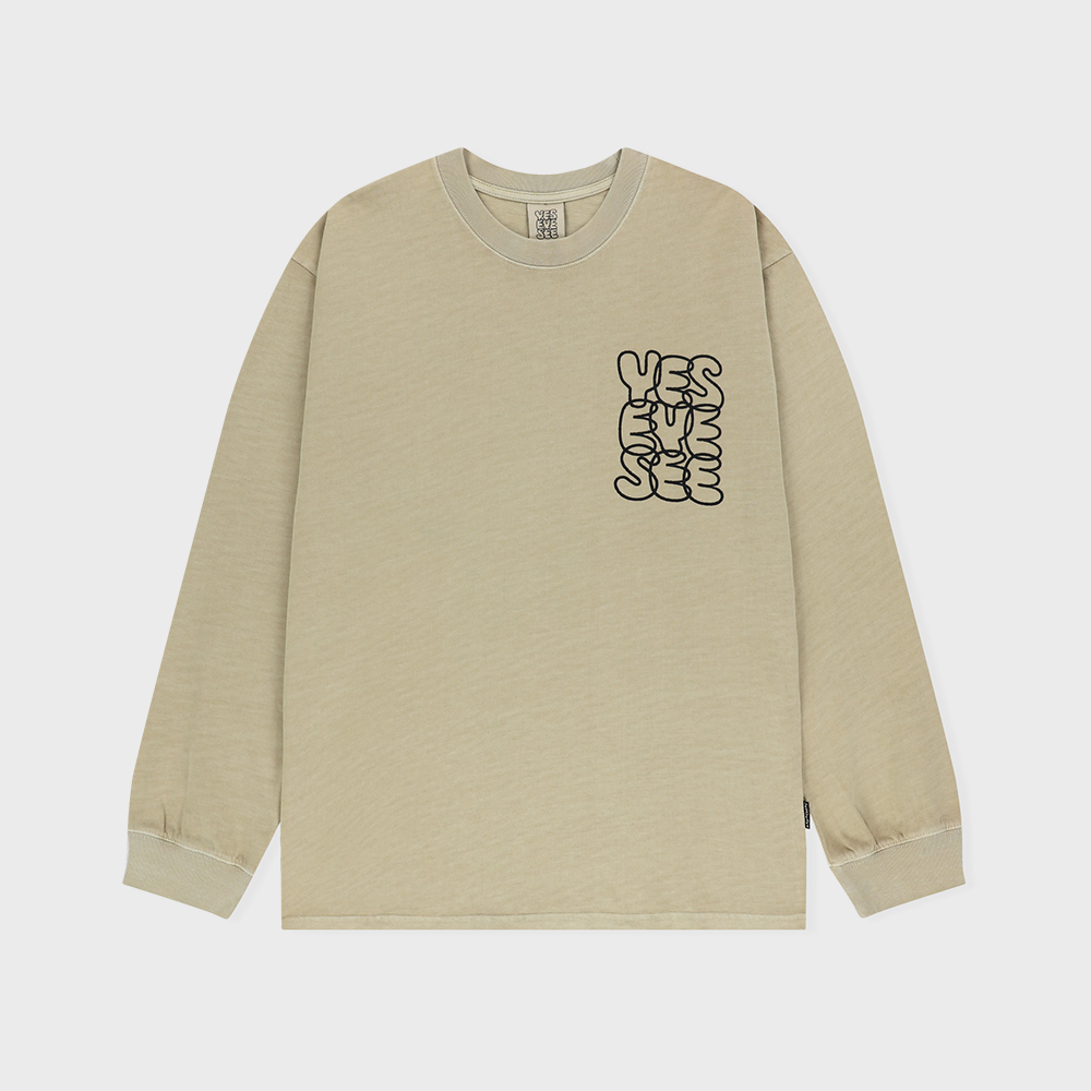 ★YESEYESEE★ CLogo Pigment LS Blue YESEYESEE C-Logo Pigment L/S - Blue – LAKH